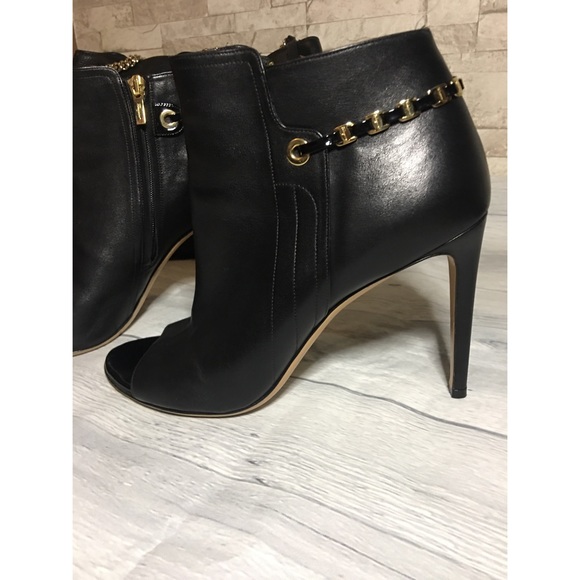Ferragamo authentic Black Leather chain Mako Boot - Picture 3 of 10